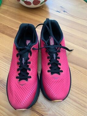 Hoka One One Rincon 3 Running Shoes in Pink and Black
